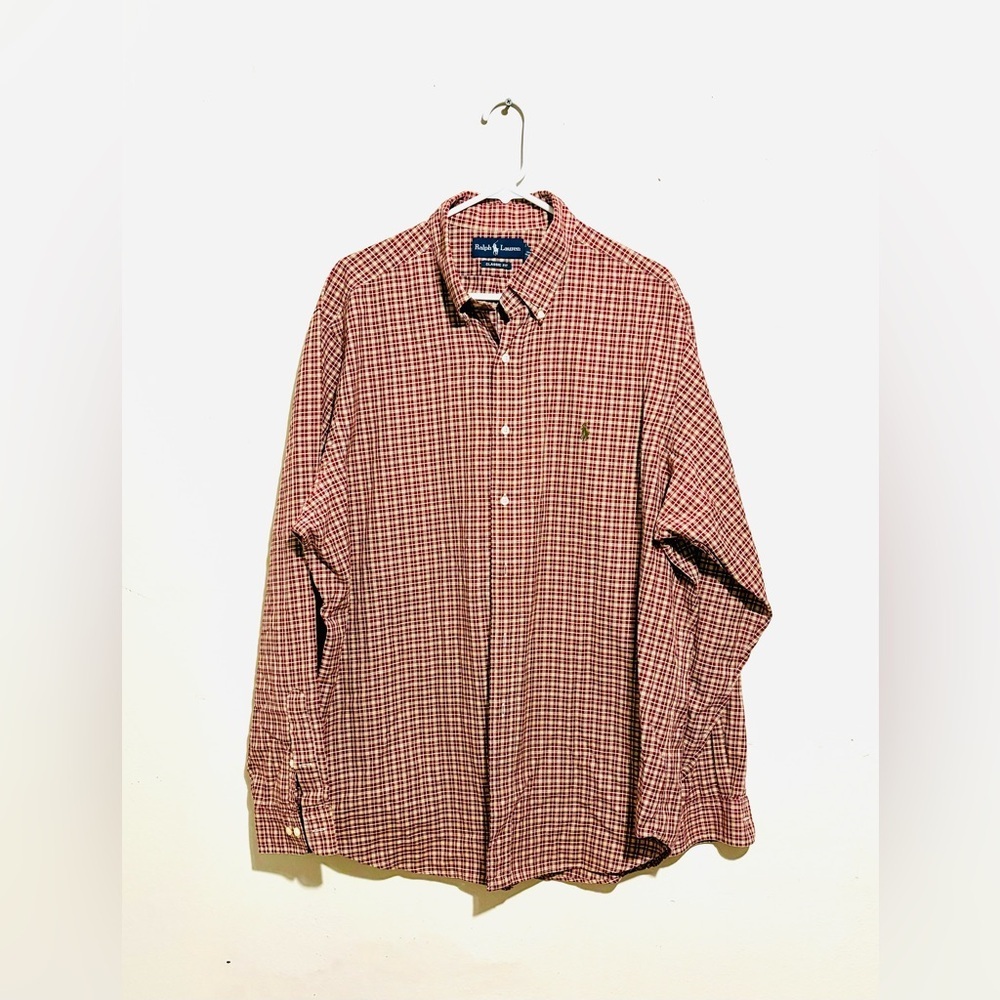 Polo Ralph Lauren Shirt Mens Classic Fit Pony Button Up Multicolor XL Plaid